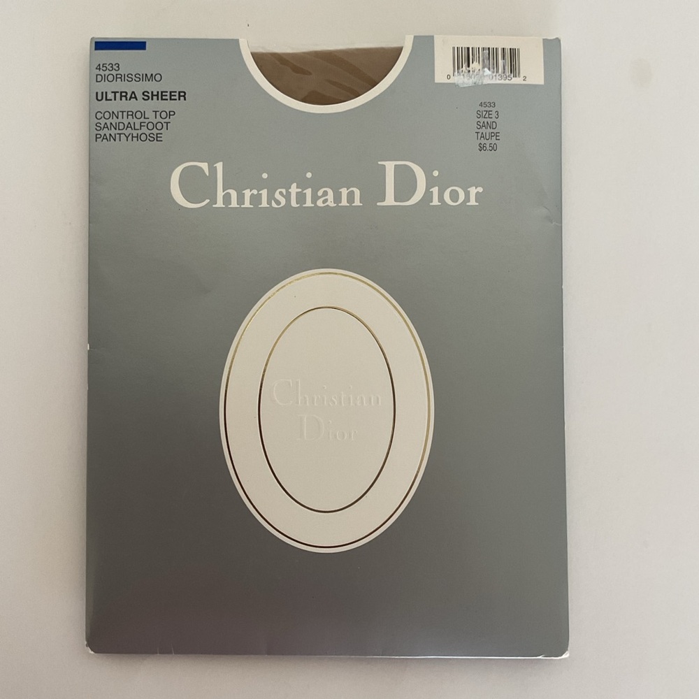 Christian Dior Vintage Control Top Sheer Pantyhose in size 3 Large NWT
